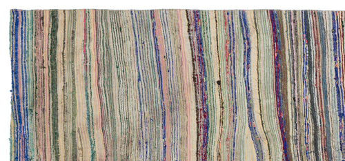 Girit Bej Çizgili Yün El Dokuma Halısı 154 x 322 Apex Unique