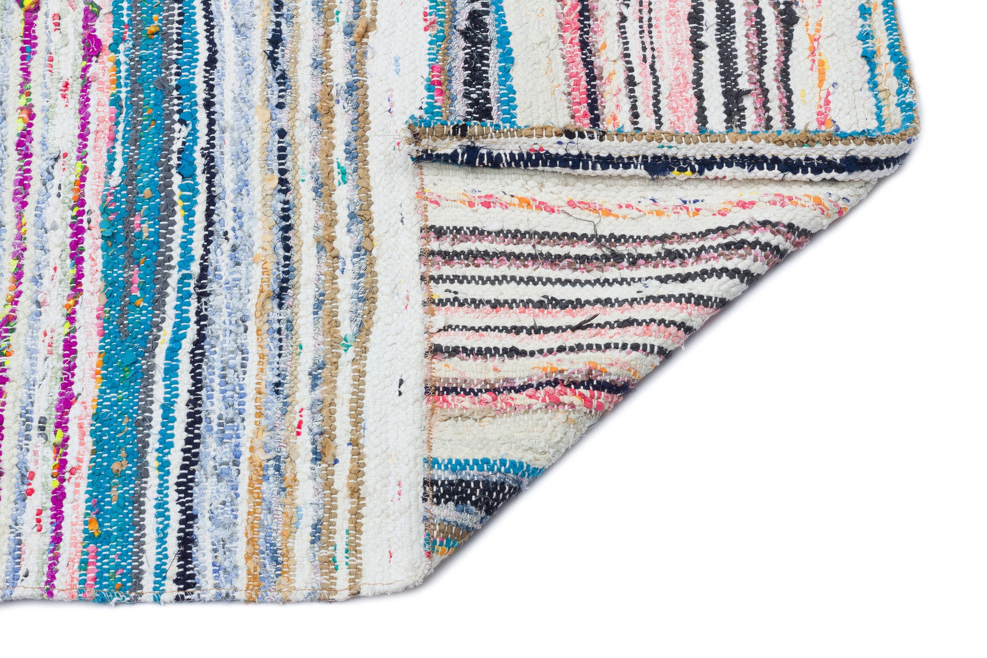 Girit Bej Çizgili Yün El Dokuma Halısı 147 x 294 Apex Unique