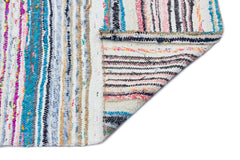 Girit Bej Çizgili Yün El Dokuma Halısı 147 x 294 Apex Unique