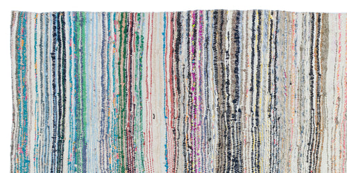 Girit Bej Çizgili Yün El Dokuma Halısı 147 x 294 Apex Unique