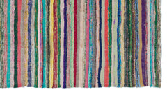 Girit Bej Çizgili Yün El Dokuma Halısı 165 x 303 Apex Unique