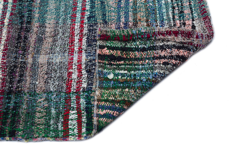Bej Bohem Çizgili Yün Halı 135x357