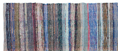 Girit Bej Çizgili Yün El Dokuma Halısı 136 x 320 Apex Unique