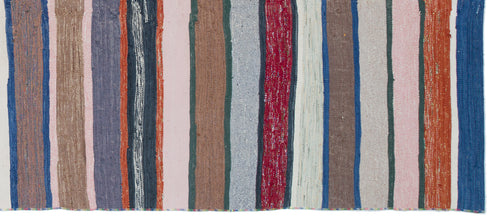 Girit Bej Çizgili Yün El Dokuma Halısı 145 x 327 Apex Unique