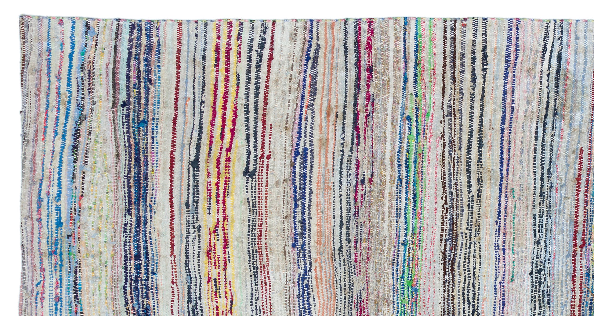 Girit Bej Çizgili Yün El Dokuma Halısı 154 x 293 Apex Unique