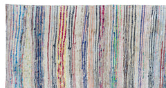 Girit Bej Çizgili Yün El Dokuma Halısı 154 x 293 Apex Unique