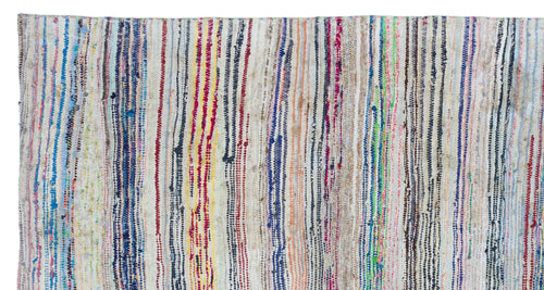 Girit Bej Çizgili Yün El Dokuma Halısı 154 x 293 Apex Unique