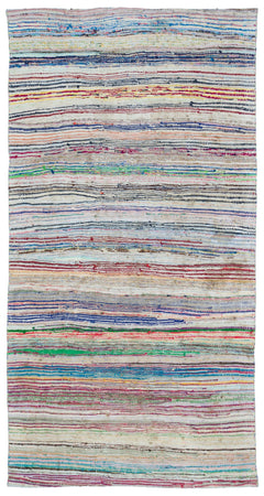 Girit Bej Çizgili Yün El Dokuma Halısı 154 x 293 Apex Unique