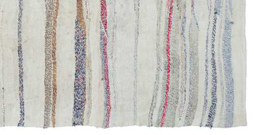 Girit Bej Çizgili Yün El Dokuma Halısı 147 x 285 Apex Unique