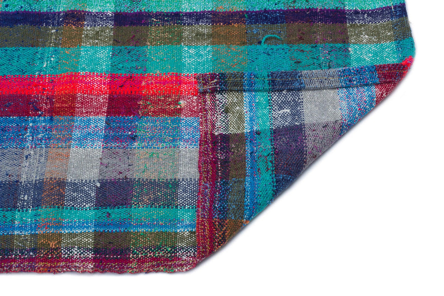 Beyaz Bordo Bohem Geometrik Yün Halı 87x258