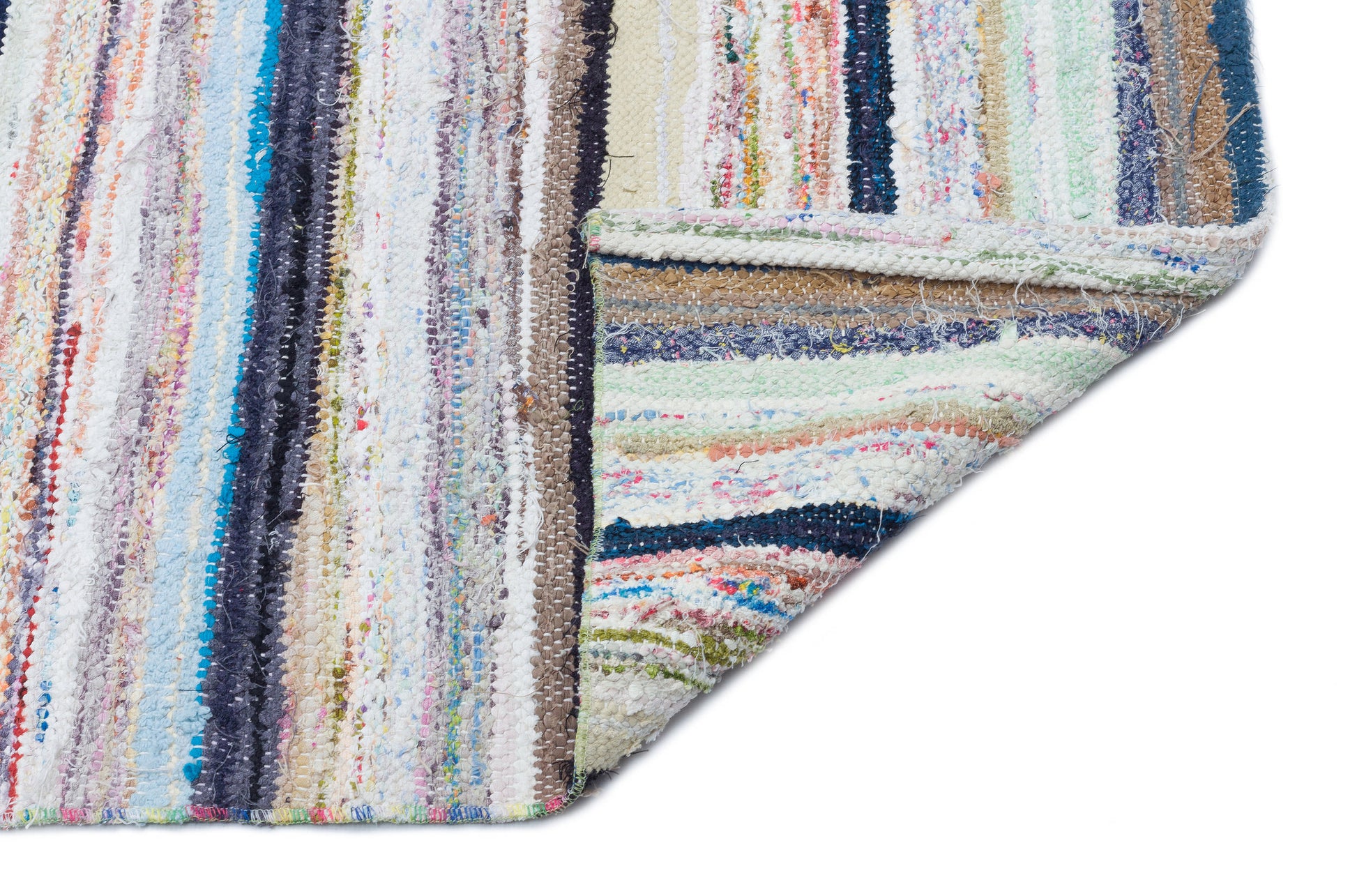 Girit Bej Çizgili Yün El Dokuma Halısı 211 x 286 Apex Unique