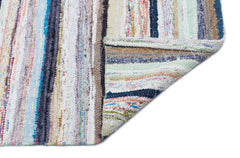 Girit Bej Çizgili Yün El Dokuma Halısı 211 x 286 Apex Unique