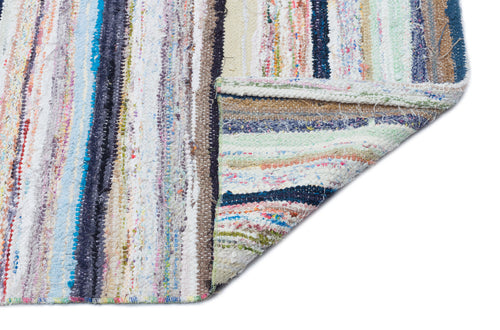 Girit Bej Çizgili Yün El Dokuma Halısı 211 x 286 Apex Unique