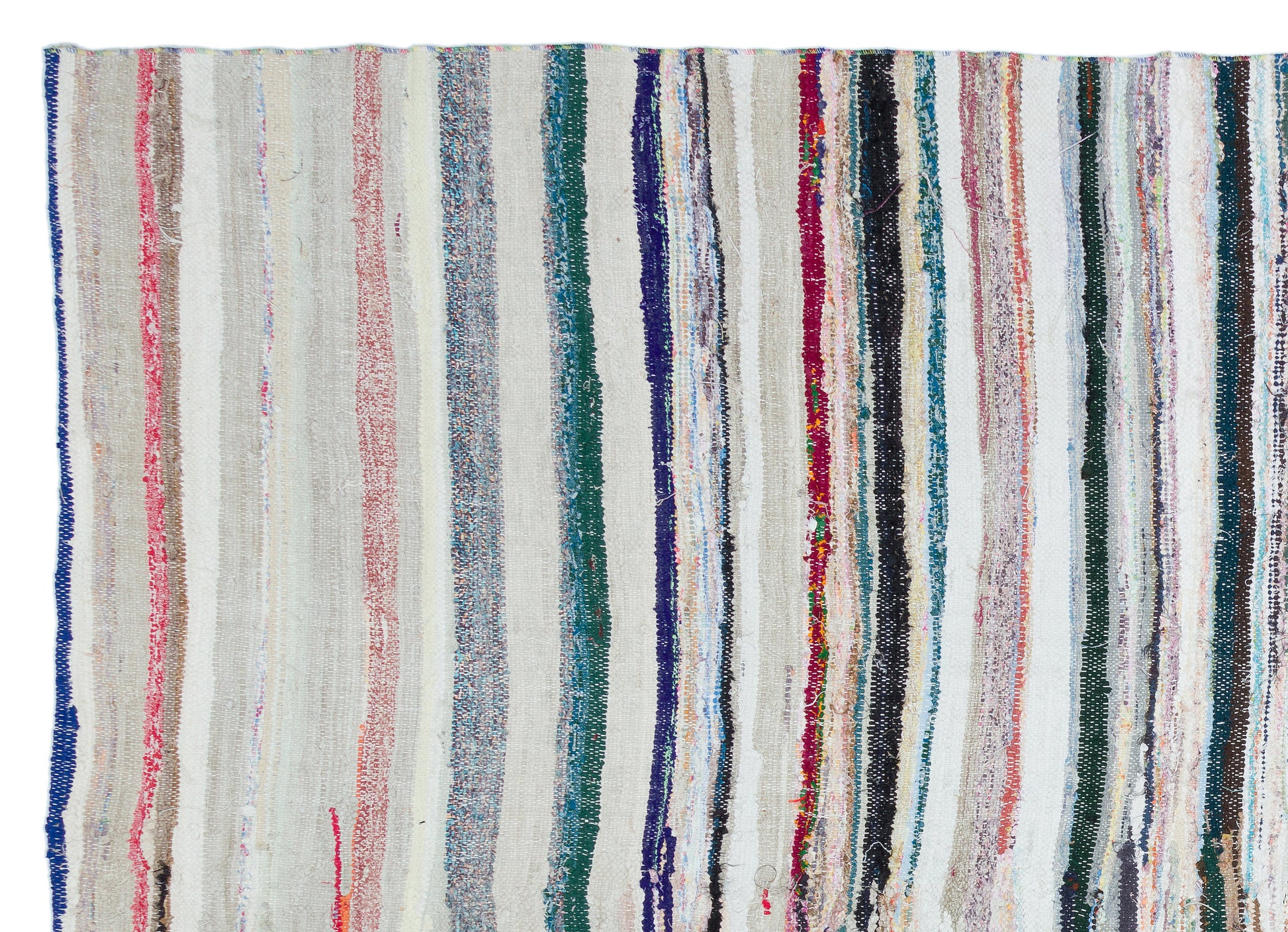 Girit Bej Çizgili Yün El Dokuma Halısı 211 x 286 Apex Unique