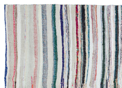 Girit Bej Çizgili Yün El Dokuma Halısı 211 x 286 Apex Unique