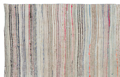 Girit Bej Çizgili Yün El Dokuma Halısı 163 x 250 Apex Unique