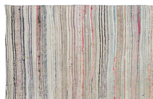 Girit Bej Çizgili Yün El Dokuma Halısı 163 x 250 Apex Unique