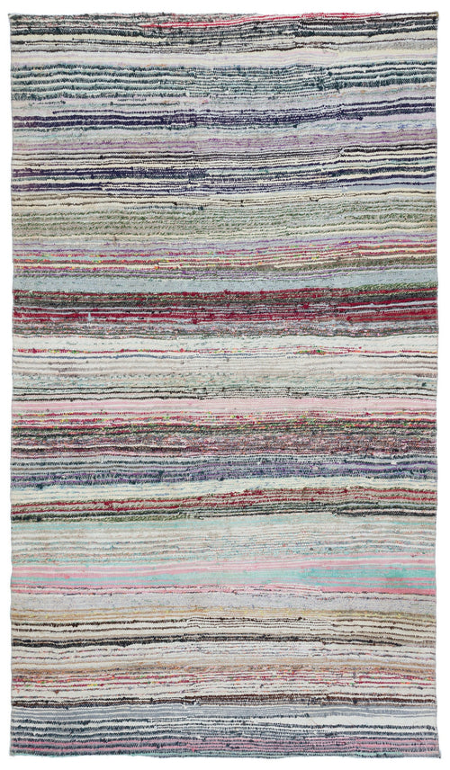 Girit Bej Çizgili Yün El Dokuma Halısı 167 x 298 Apex Unique