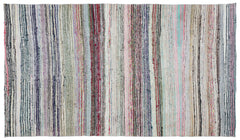 Girit Bej Çizgili Yün El Dokuma Halısı 167 x 298 Apex Unique