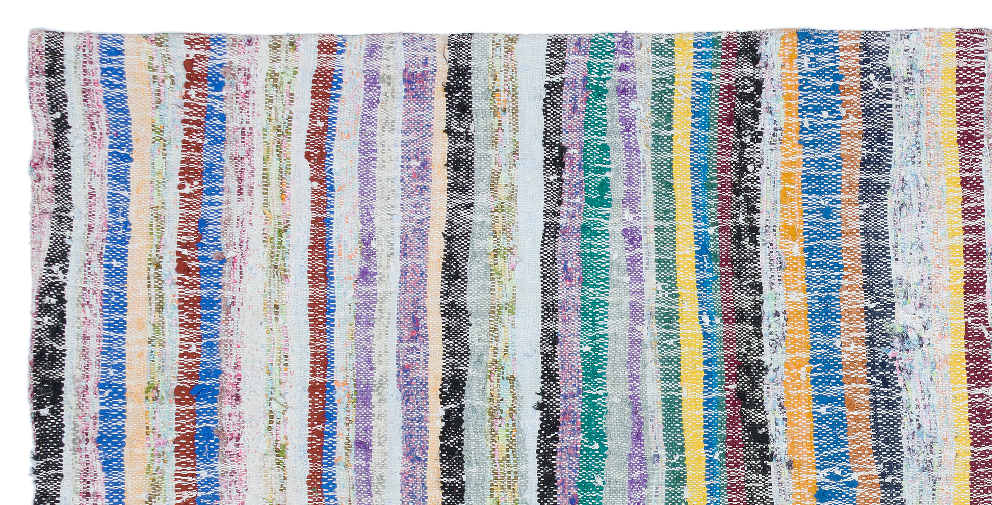 Girit Bej Çizgili Yün El Dokuma Halısı 146 x 300 Apex Unique