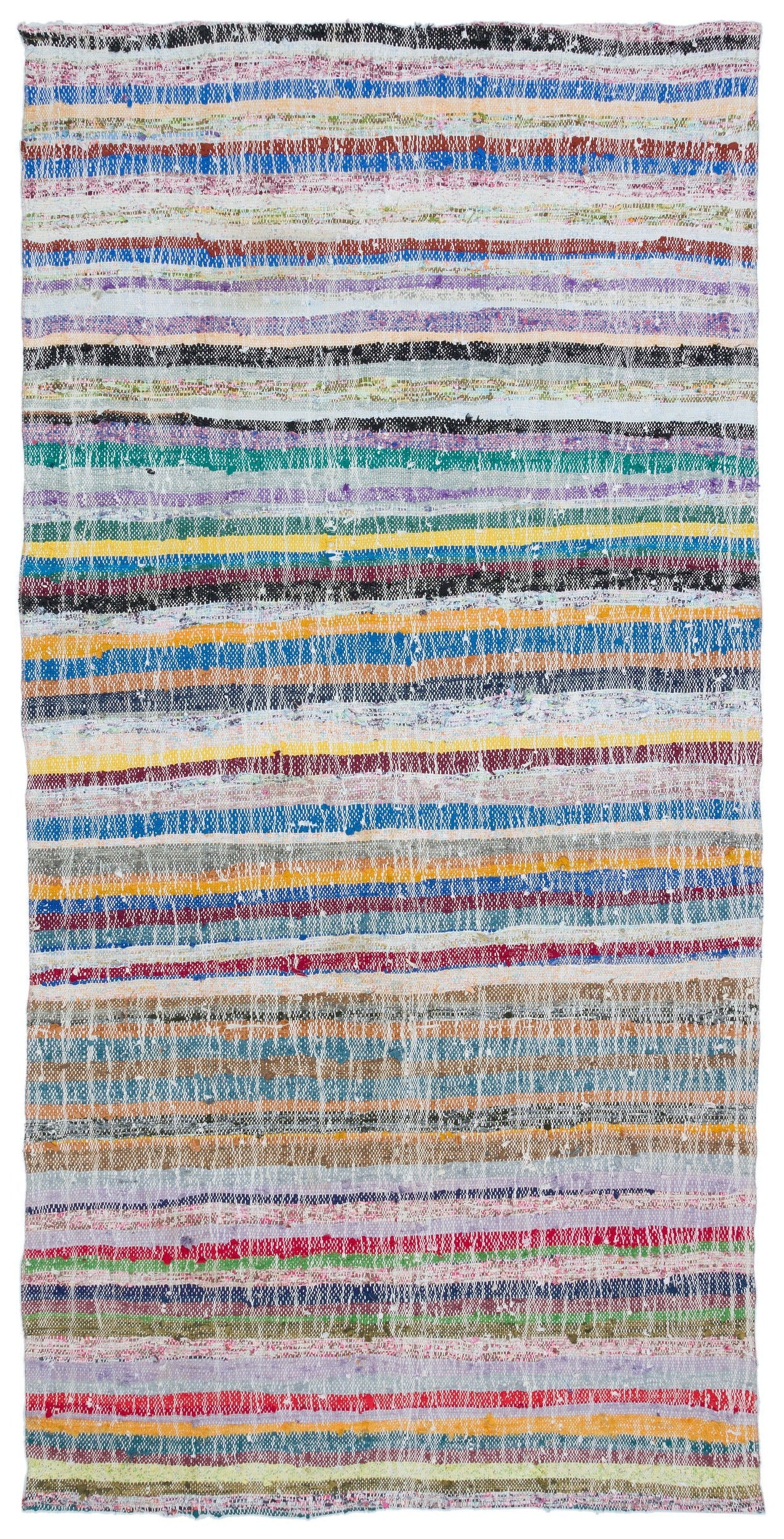 Girit Bej Çizgili Yün El Dokuma Halısı 146 x 300 Apex Unique