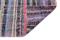 Multicolor Striped Wool Kilim Runner Rug 138x300 cm (4'6" x 9'10")