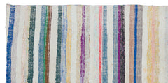 Girit Bej Çizgili Yün El Dokuma Halısı 141 x 290 Apex Unique