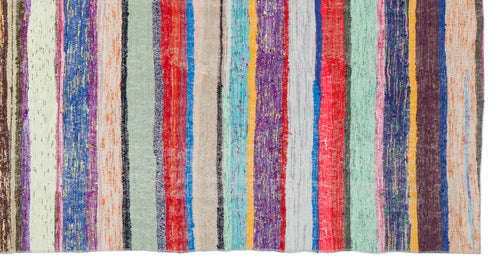 Girit Bej Çizgili Yün El Dokuma Halısı 163 x 310 Apex Unique