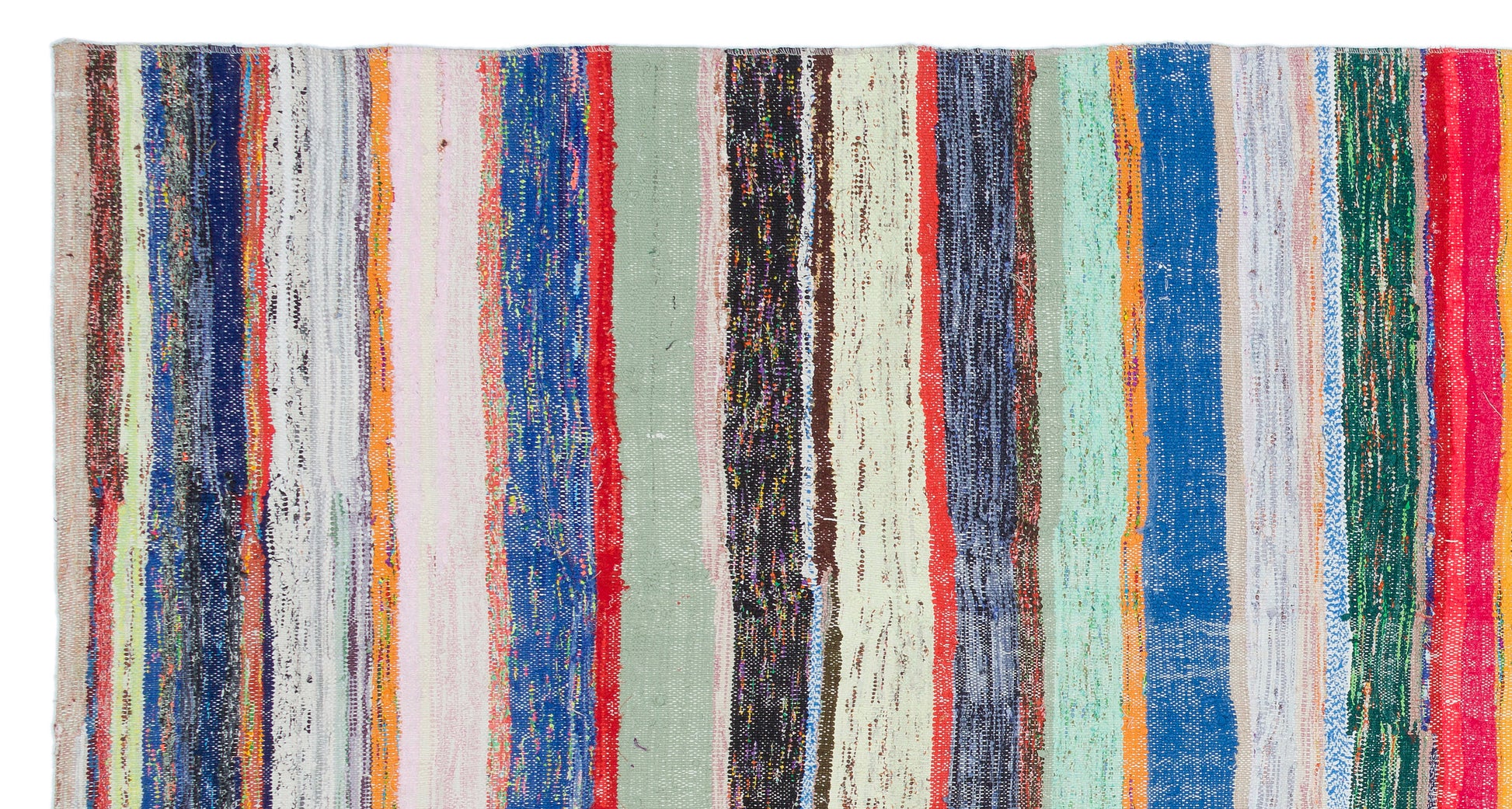 Girit Bej Çizgili Yün El Dokuma Halısı 163 x 310 Apex Unique