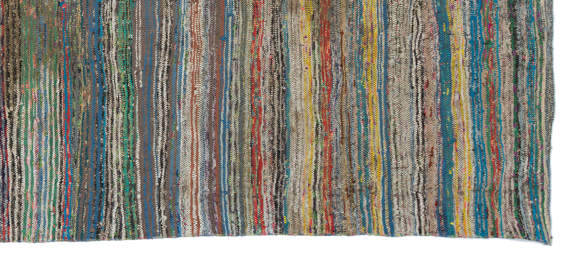 Girit Bej Çizgili Yün El Dokuma Halısı 149 x 325 Apex Unique