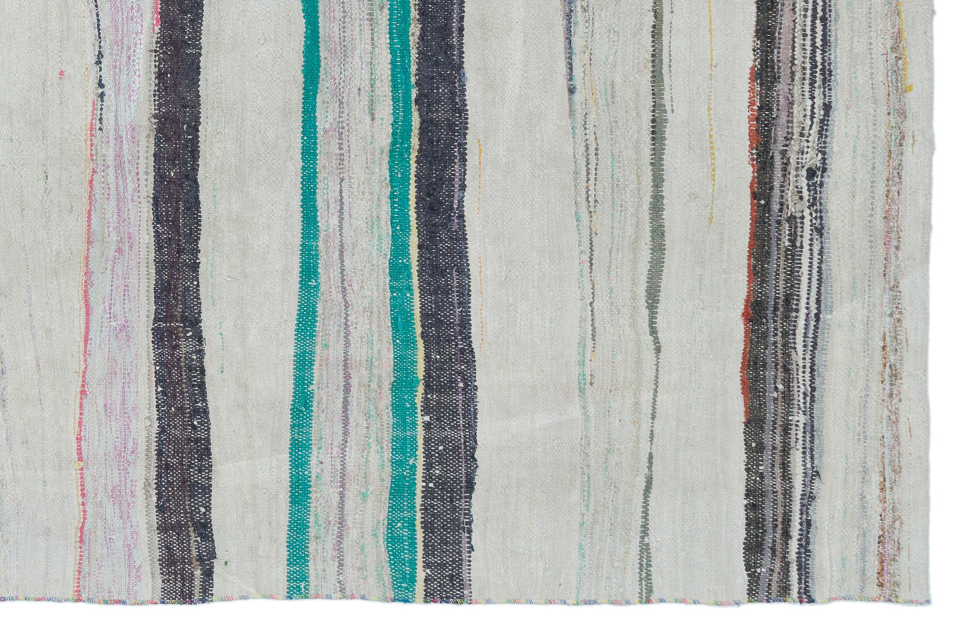 Girit Bej Çizgili Yün El Dokuma Halısı 165 x 257 Apex Unique