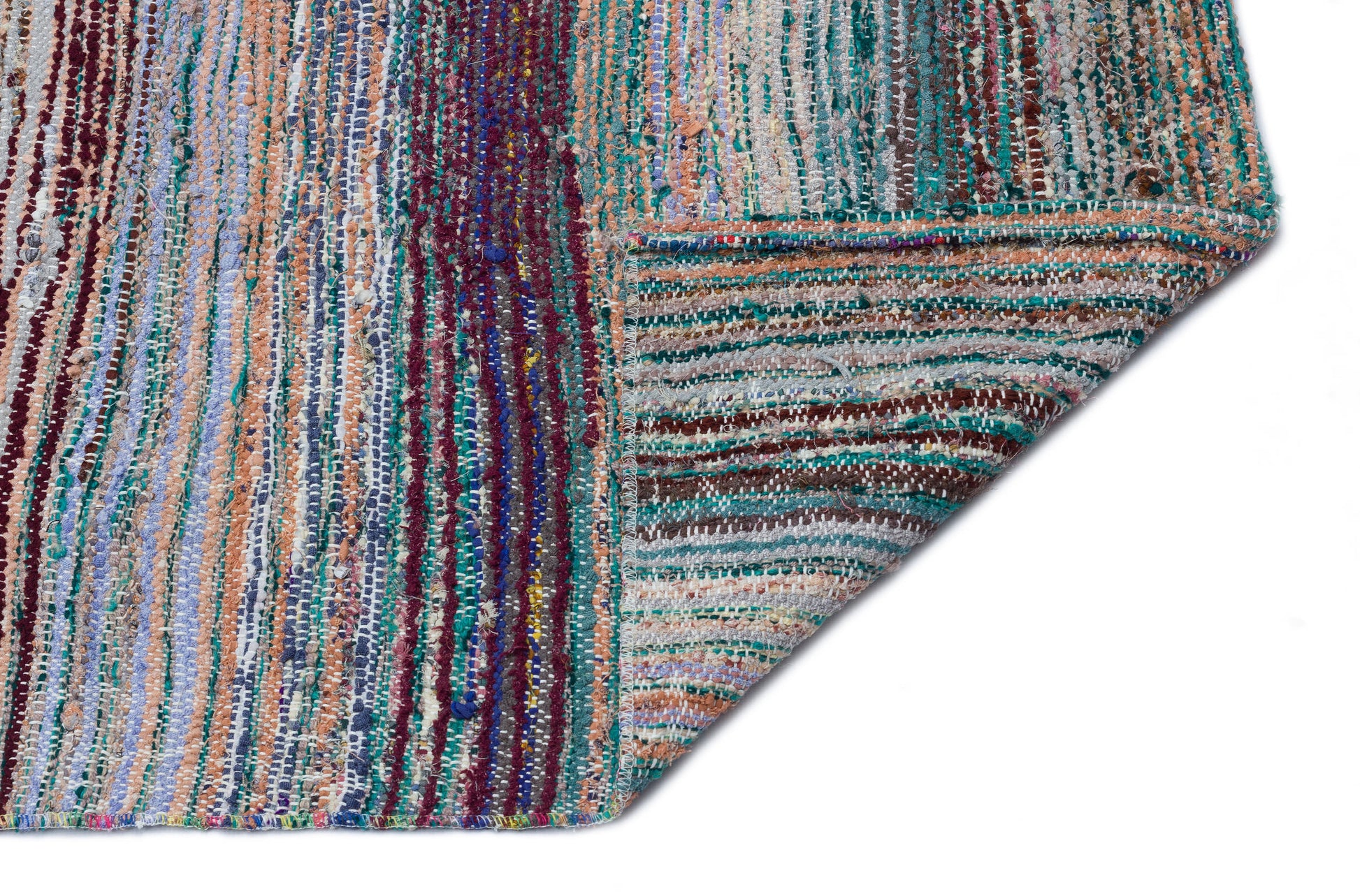 Girit Bej Çizgili Yün El Dokuma Halısı 129 x 398 Apex Unique