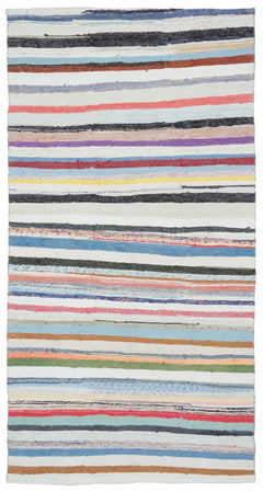 Girit Bej Çizgili Yün El Dokuma Halısı 151 x 292 Apex Unique