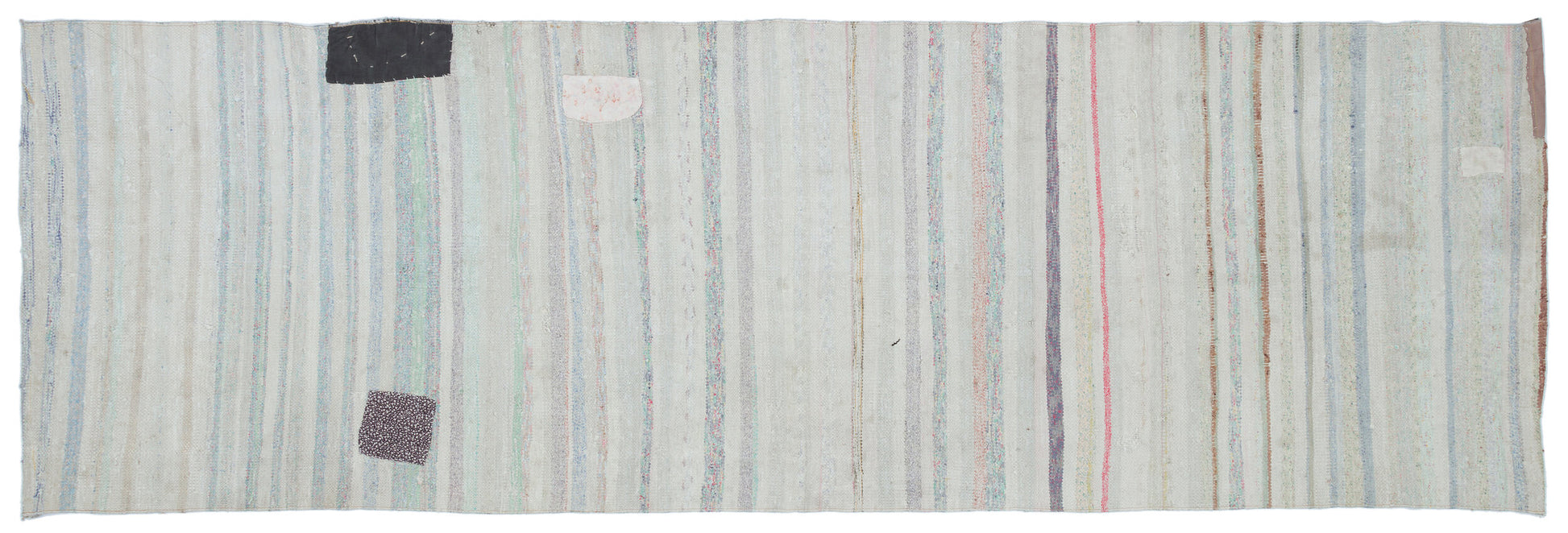 Girit Bej Çizgili Yün El Dokuma Halısı 097 x 308 Apex Unique