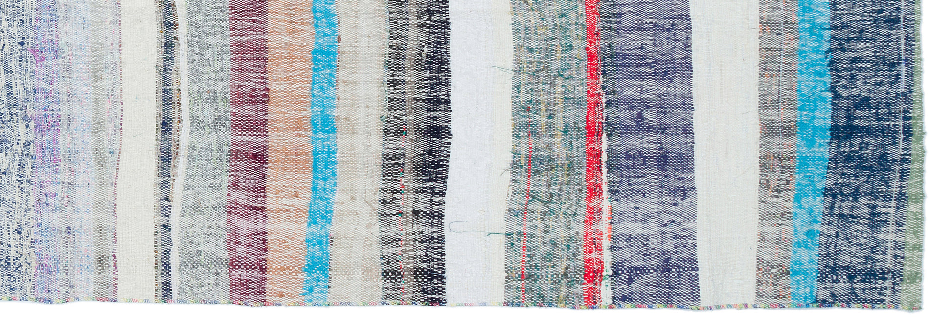 Girit Bej Çizgili Yün El Dokuma Halısı 100 x 302 Apex Unique