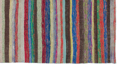 Girit Bej Çizgili Yün El Dokuma Halısı 161 x 293 Apex Unique