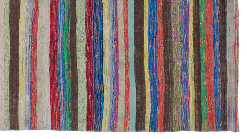 Girit Bej Çizgili Yün El Dokuma Halısı 161 x 293 Apex Unique