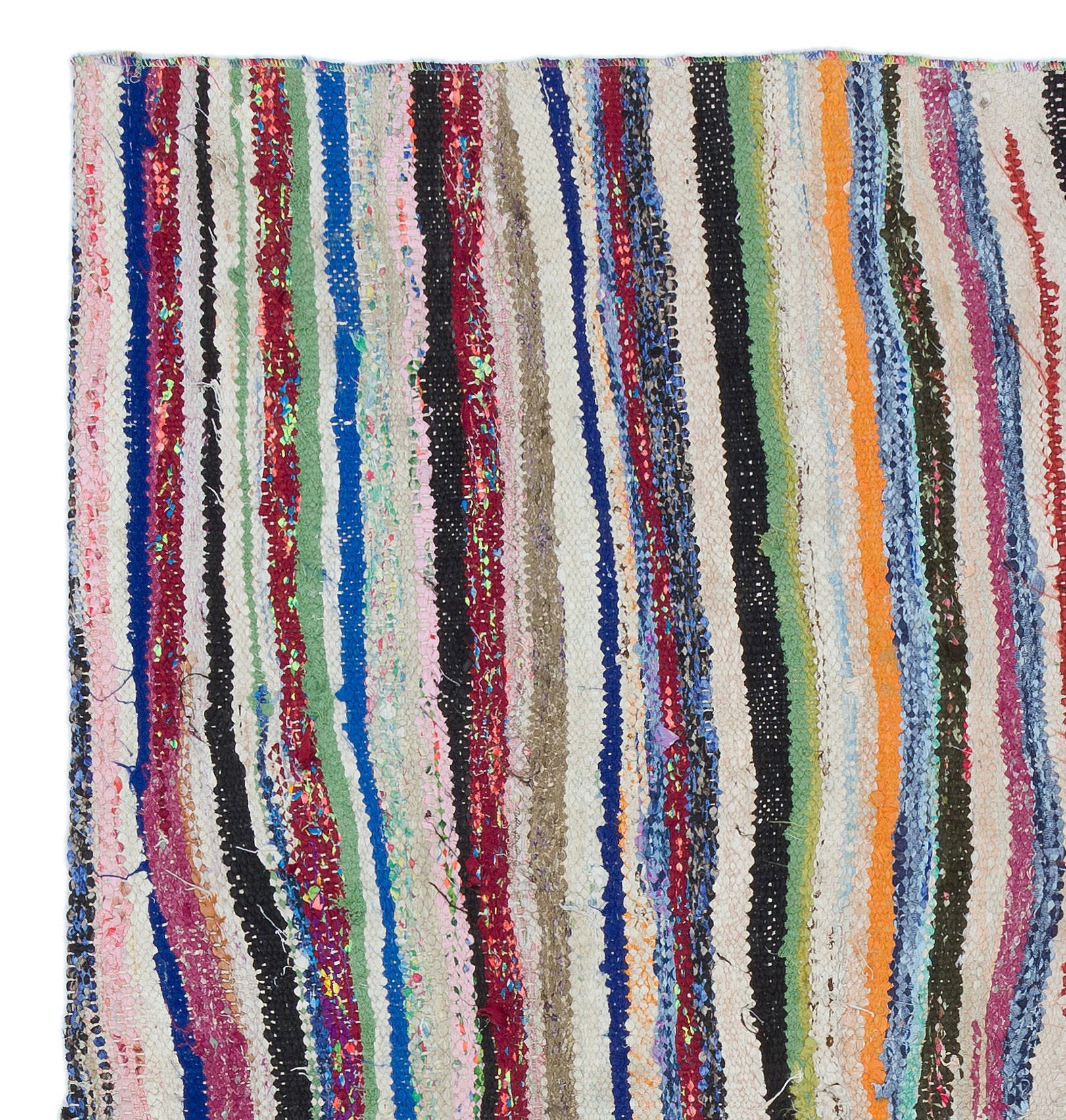 Girit Bej Çizgili Yün El Dokuma Halısı 151 x 140 Apex Unique