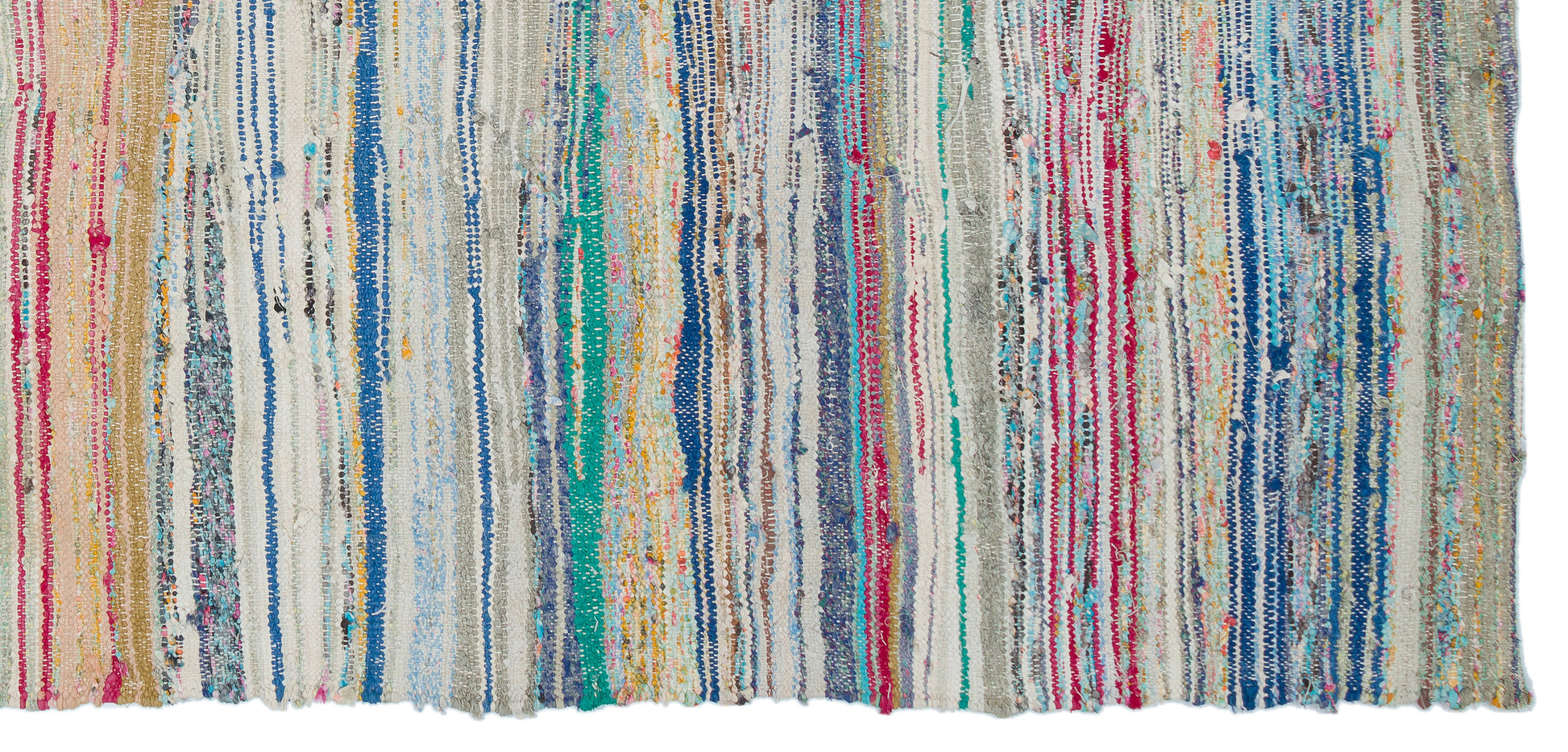 Girit Bej Çizgili Yün El Dokuma Halısı 150 x 322 Apex Unique