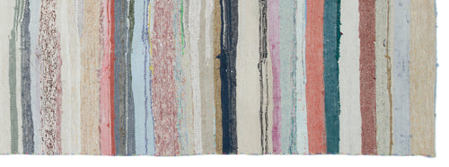 Girit Bej Çizgili Yün El Dokuma Halısı 121 x 340 Apex Unique