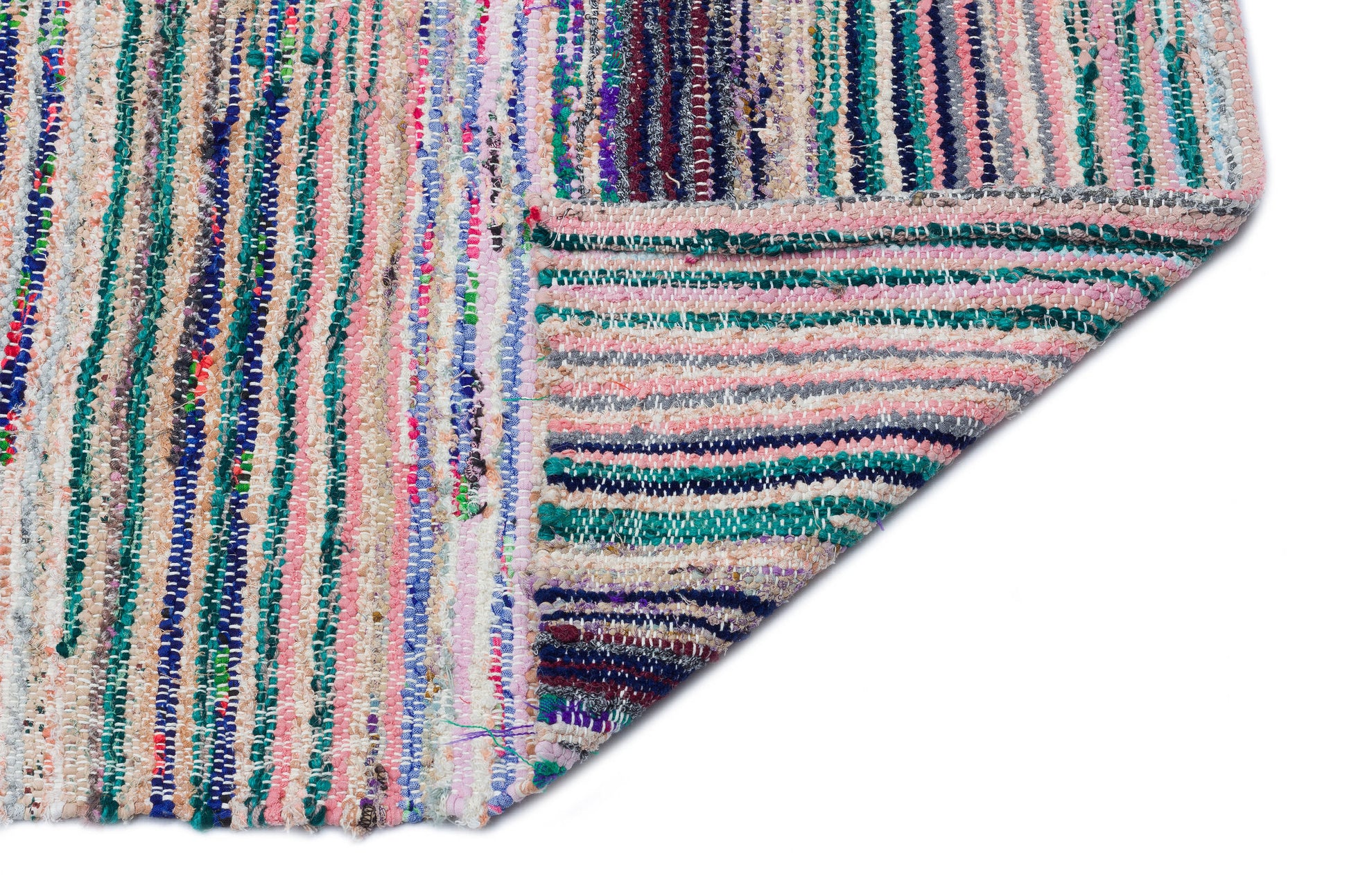 Girit Bej Çizgili Yün El Dokuma Halısı 156 x 360 Apex Unique