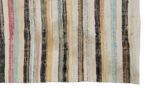 Girit Bej Çizgili Yün El Dokuma Halısı 180 x 296 Apex Unique