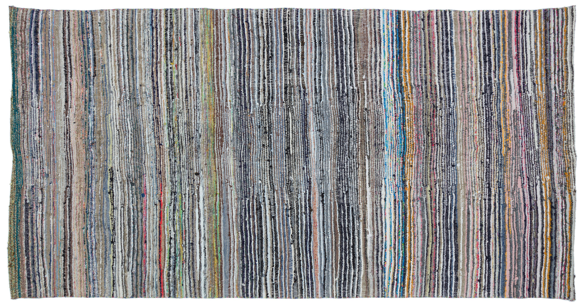 Girit Bej Çizgili Yün El Dokuma Halısı 164 x 310 Apex Unique