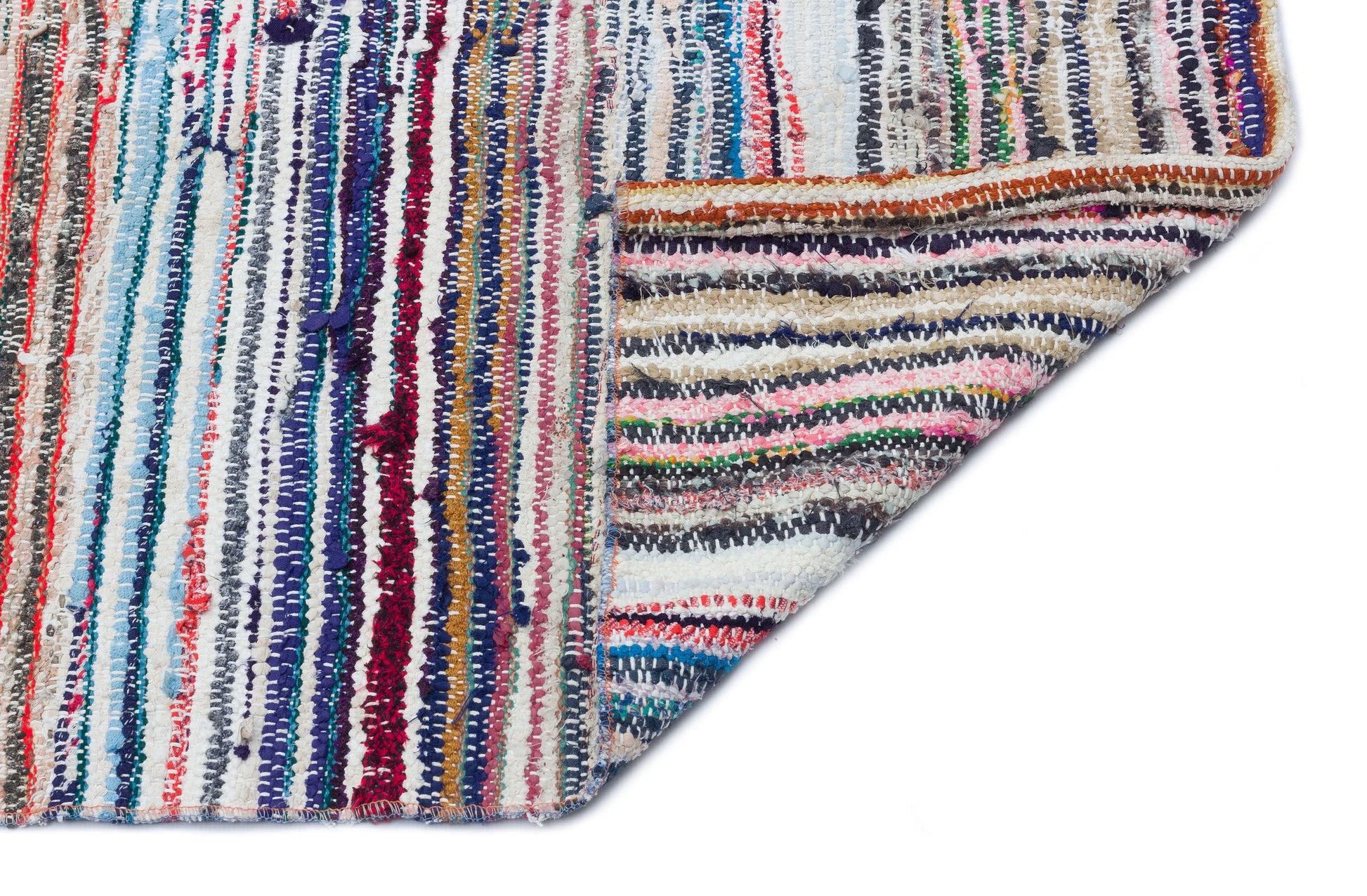 Girit Bej Çizgili Yün El Dokuma Halısı 137 x 297 Apex Unique