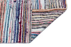 Girit Bej Çizgili Yün El Dokuma Halısı 137 x 297 Apex Unique