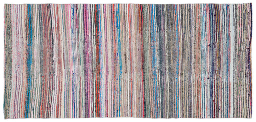 Girit Bej Çizgili Yün El Dokuma Halısı 137 x 297 Apex Unique