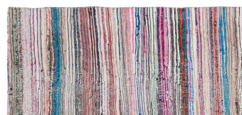 Girit Bej Çizgili Yün El Dokuma Halısı 137 x 297 Apex Unique