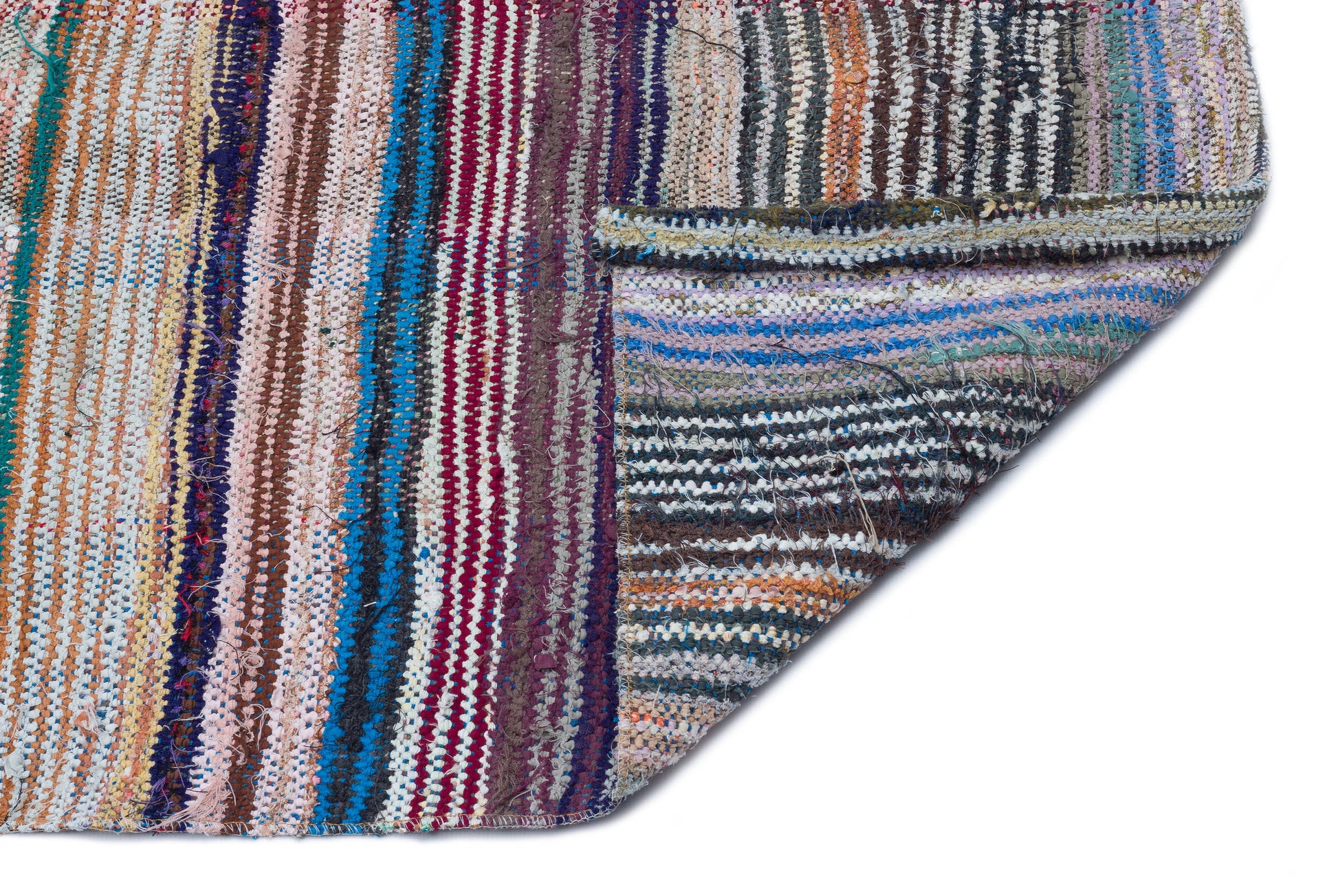 Girit Bej Çizgili Yün El Dokuma Halısı 124 x 367 Apex Unique