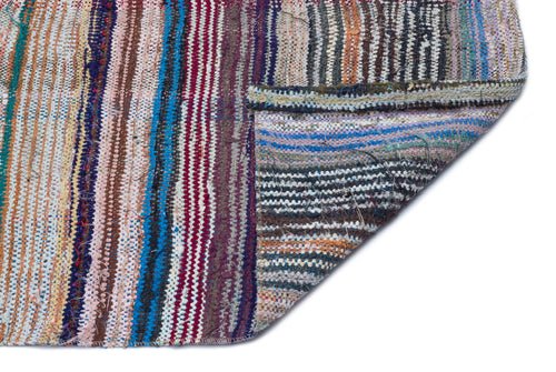 Girit Bej Çizgili Yün El Dokuma Halısı 124 x 367 Apex Unique