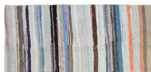 Girit Bej Çizgili Yün El Dokuma Halısı 161 x 355 Apex Unique